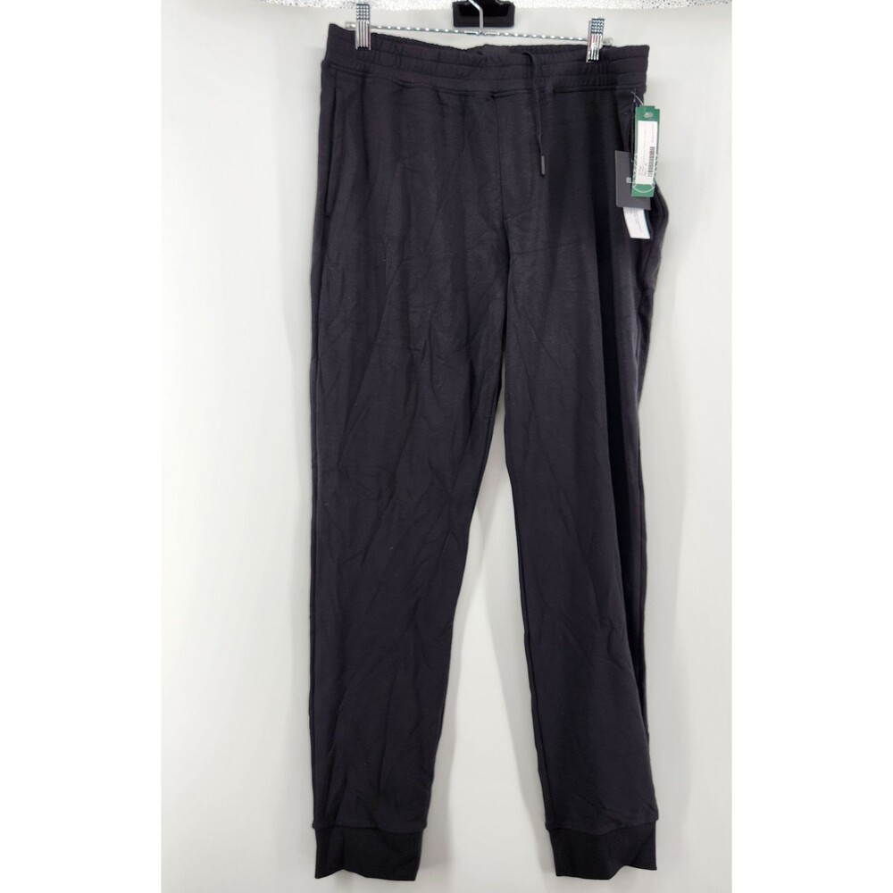 01.Algo‎ Mens Black Medium Clubhouse Fleece Jogger Pants NWT Comfort